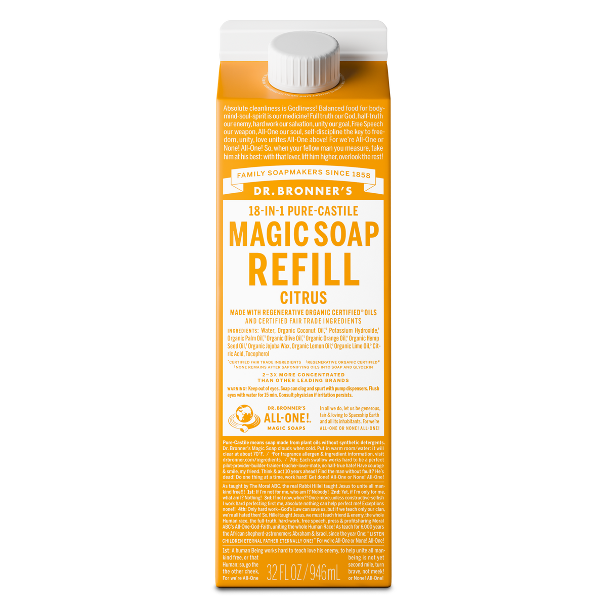 Citrus - Pure-Castile Magic Soap Refill   product image 1