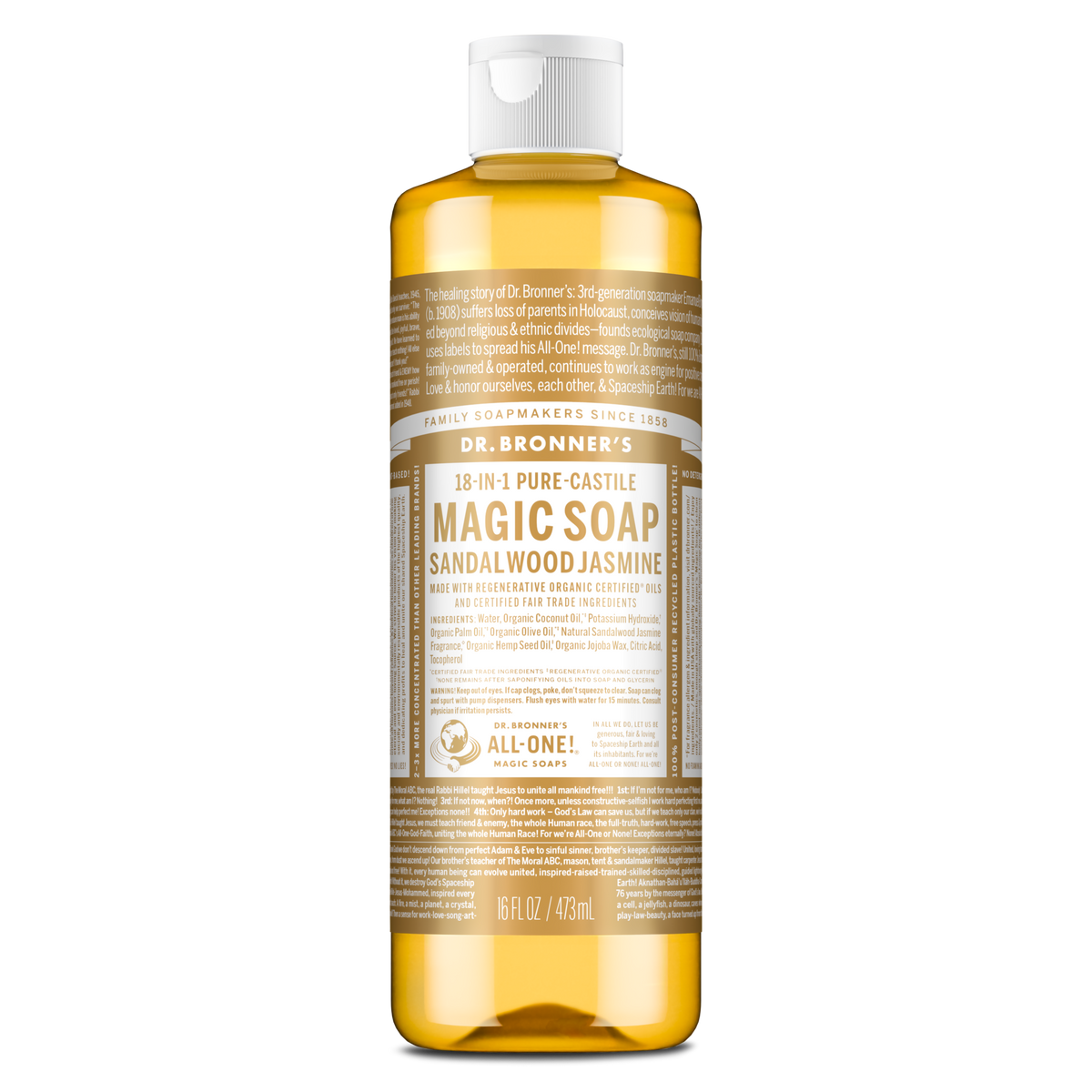 Sandalwood Jasmine  PureCastile Magic Soap Everyday Care